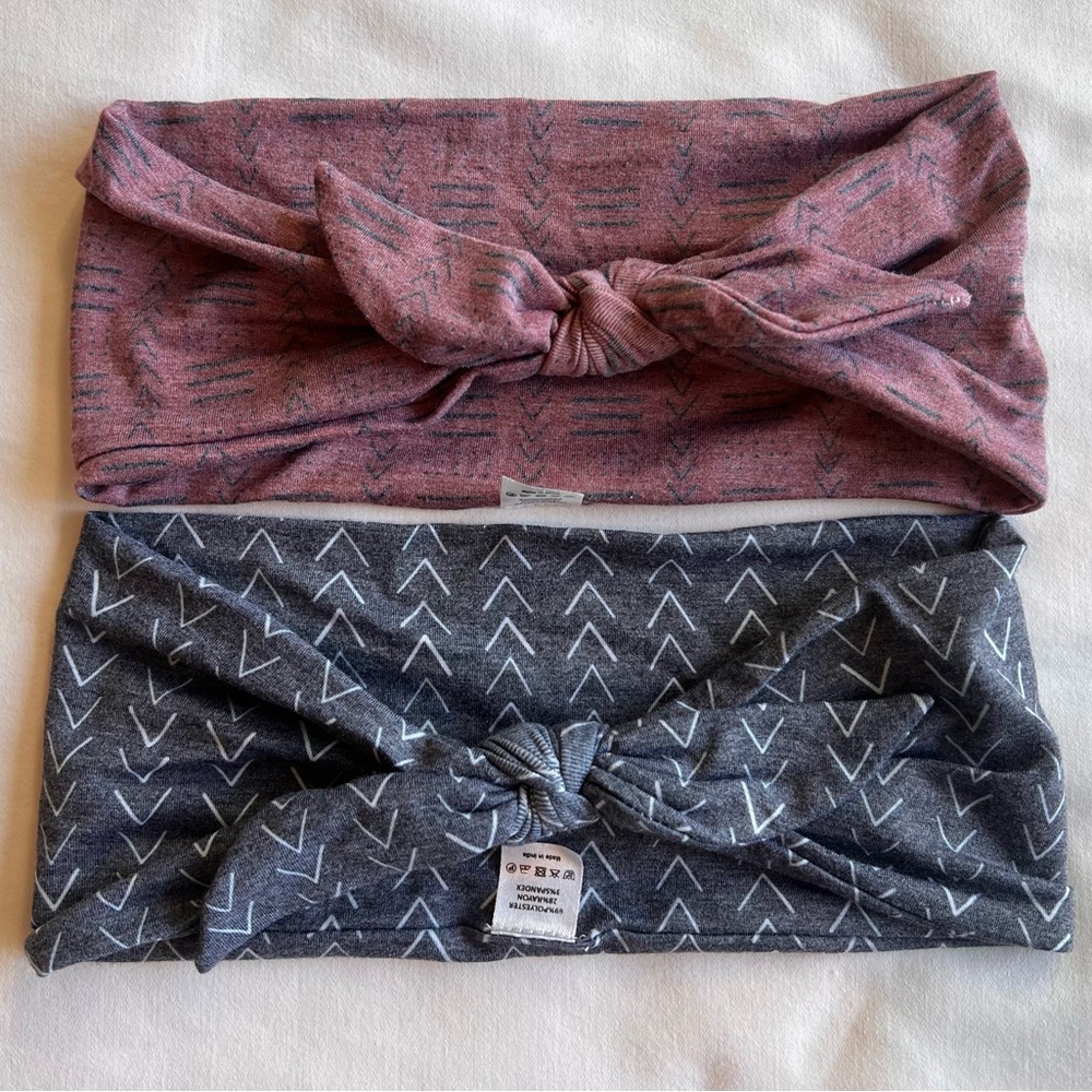 Maven Thread Bow Mudcloth, Workout Headbands for Women 2 pack